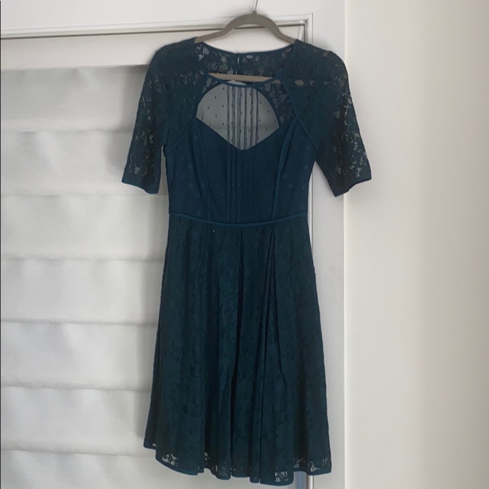 BCBG teal lace dress NWT